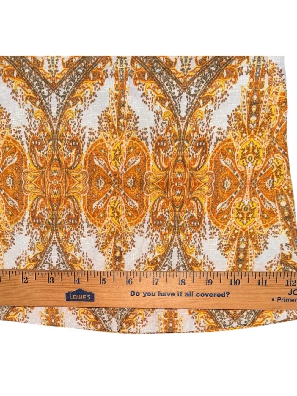 L'ATISTE Mustard & White Paisley Pant's retro flared 70's inspired festival